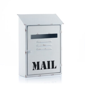 Boîte aux Lettres Métallique Blanche Mail